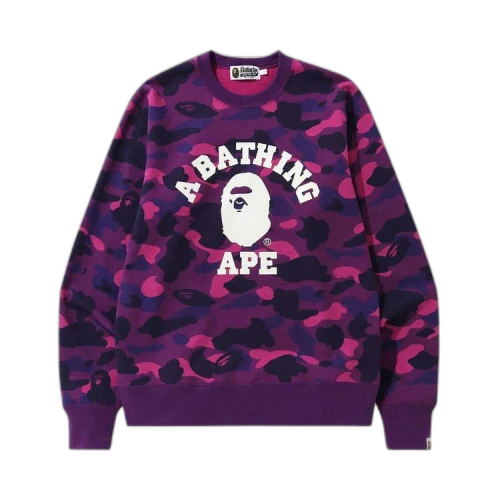 BAPE Color Camo College Crewneck 'Purple'