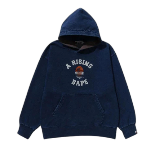 BAPE A Rising Indigo Pullover Hoodie 'Navy'