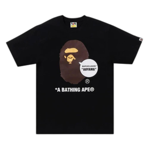 BAPE Bapexclusive Aoyama Ape Head Tee 'Black'