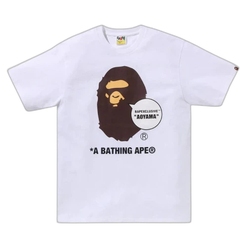 BAPE Bapexclusive Aoyama Ape Head Tee 'White'