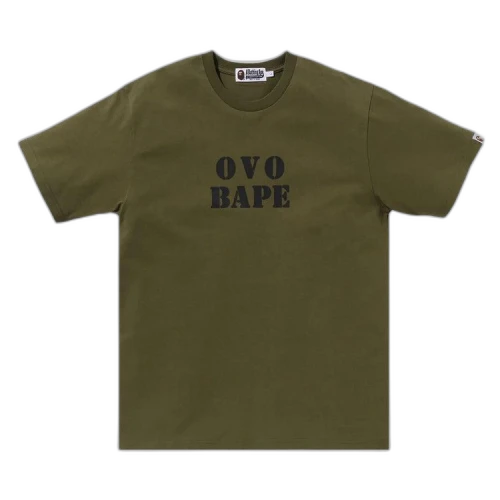 BAPE x OVO Stencil Logo Tee 'Olive Drab'