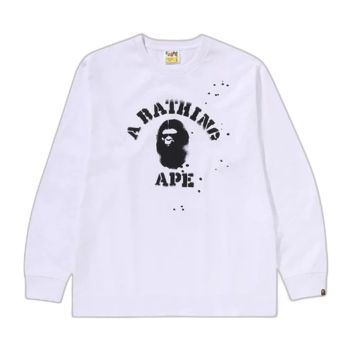 BAPE x Joshua Vibes College Long-Sleeve Tee 'White'