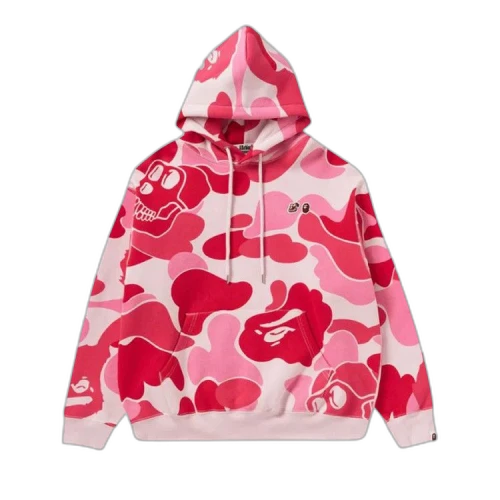 BAPE x BAYC Camo Pullover Hoodie 'Pink'