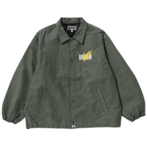 BAPE x Union Pigment Dyed Coach Jacket 'Olive Drab'