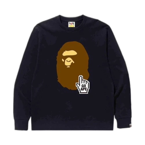 BAPE Go Ape Pointer Long-Sleeve Tee 'Black'