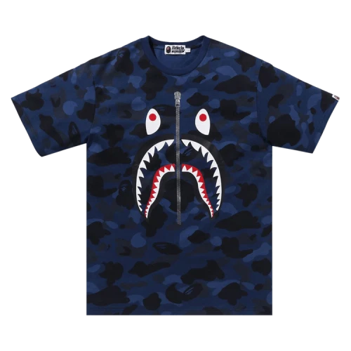 BAPE Color Camo Shark Tee 'Navy'