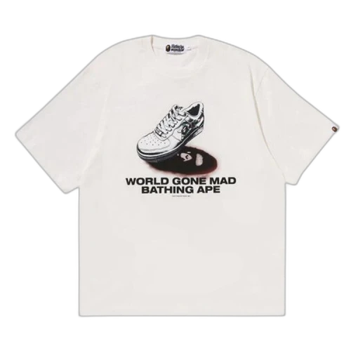 BAPE Shoes Graphic Tee 'Ivory'