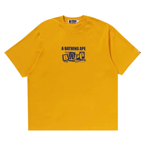 BAPE Text Graphic Tee 'Yellow'