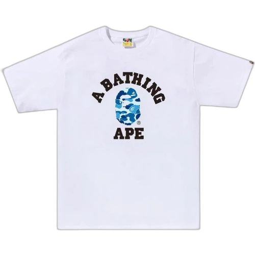 BAPE ABC Camo College Tee 'White/Blue'