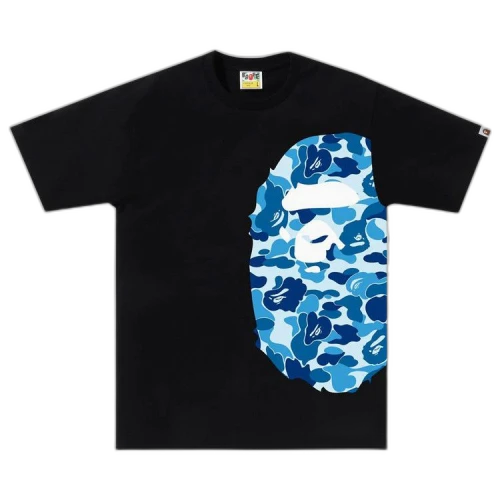 BAPE ABC Camo Side Big Ape Head Tee 'Black/Blue'