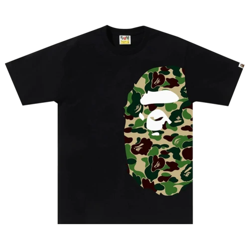 BAPE ABC Camo Side Big Ape Head Tee 'Black/Green'