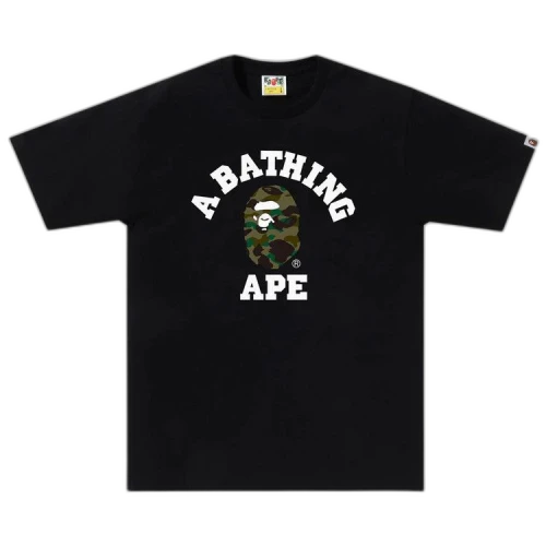 BAPE 1st Camo College Tee 'Black/Green'