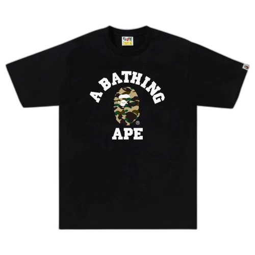 BAPE 1st Camo College Tee 'Black/Yellow'