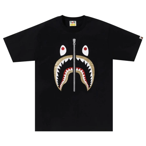 BAPE Glitter Shark Tee 'Black'