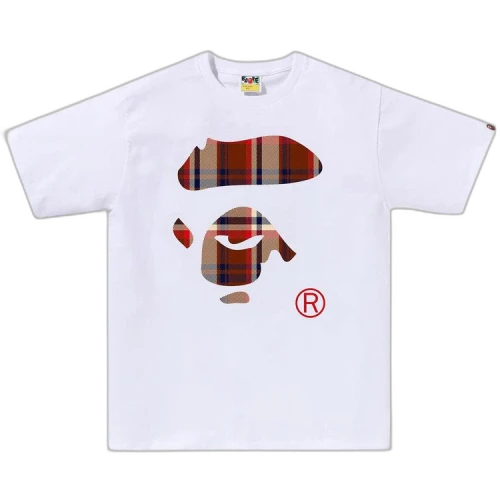 BAPE Check Ape Face Tee 'White'