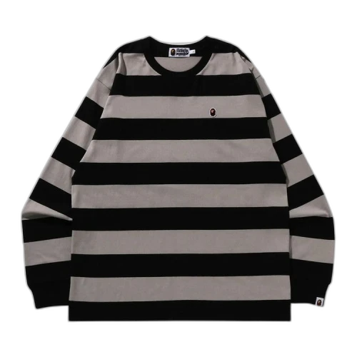 BAPE Ape Head One Point Hoop Long-Sleeve Tee 'Black'