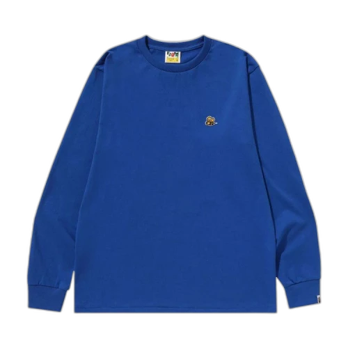 BAPE Bee One Point Long-Sleeve Tee 'Blue'