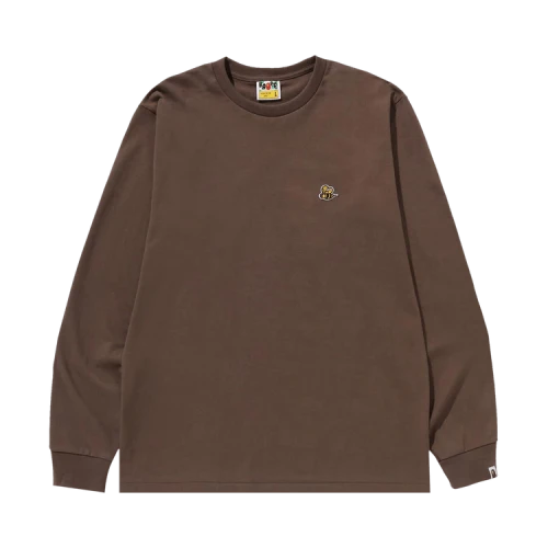 BAPE Bee One Point Long-Sleeve Tee 'Brown'