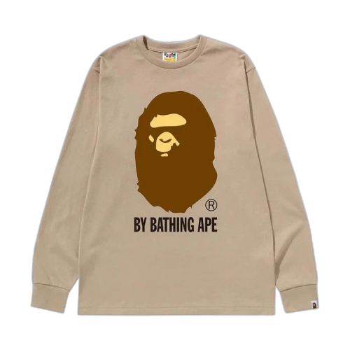BAPE By Bathing Ape Long-Sleeve Tee 'Beige'