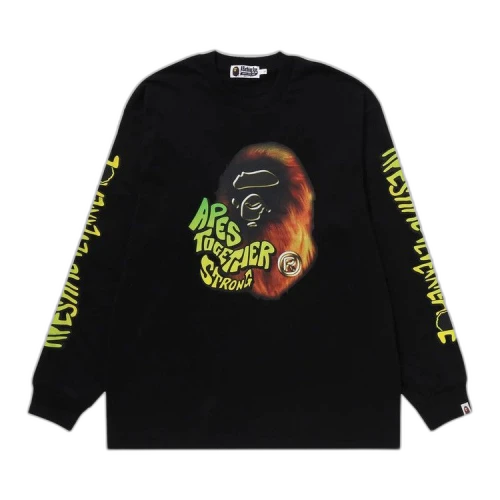 BAPE Sport Graphic Long-Sleeve Tee 'Black'