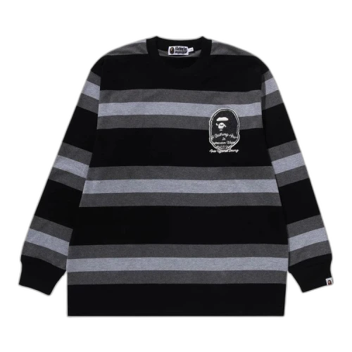BAPE Badge Hoop Long-Sleeve Tee 'Black'