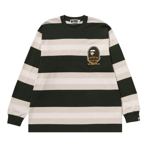 BAPE Badge Hoop Long-Sleeve Tee 'Green'