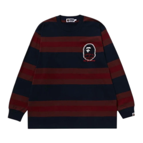 BAPE Badge Hoop Long-Sleeve Tee 'Navy'