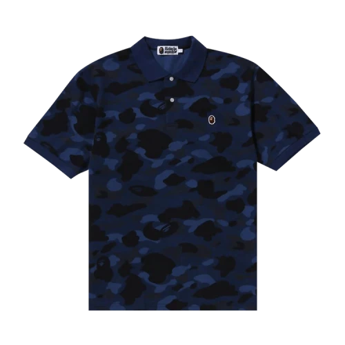 BAPE Color Camo Ape Head One Point Polo 'Navy'