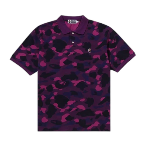 BAPE Color Camo Ape Head One Point Polo 'Purple'