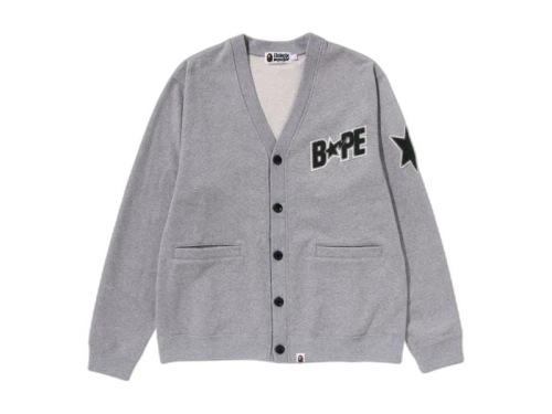 BAPE Sta Sweat Cardigan Grey