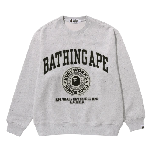 BAPE College Graphic Crewneck 'Grey'