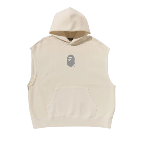 BAPE Sleeveless Pullover Hoodie 'Ivory'