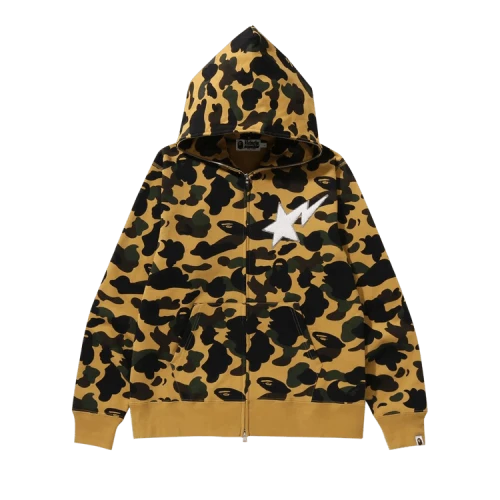 BAPE 1st Camo Full Zip Hoodie 'Yellow'