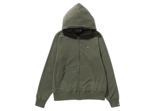 BAPE Ape Head One Point Full Zip Hoodie Olivedrab