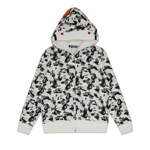 BAPE ABC Camo Double Shark Full Zip Hoodie 'Grey'