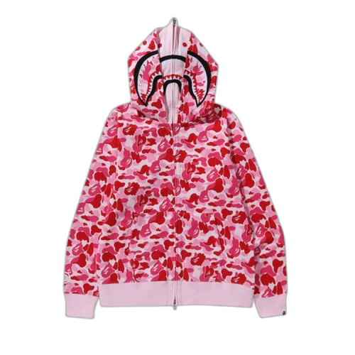 BAPE ABC Camo Double Shark Full Zip Hoodie 'Pink'