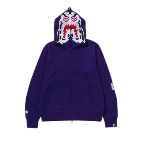 BAPE Tiger Full Zip Hoodie 'Purple'