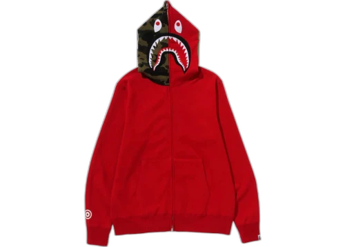 BAPE Shark Full-Zip Hoodie (FW23) Red
