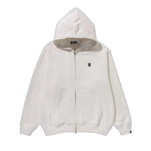 BAPE Metal One Point Full Zip Hoodie 'Ivory'