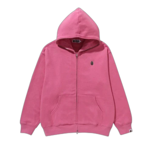 BAPE Metal One Point Full Zip Hoodie 'Pink'
