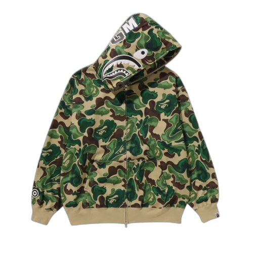 BAPE Art Camo Shark Hoodie 'Green'