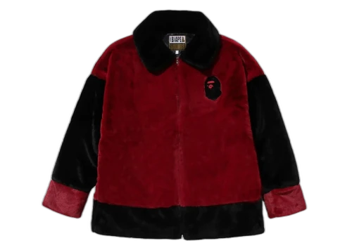BAPE (B)Ape Faux Fur Jacket Black
