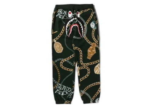 BAPE Jewels Shark Sweatpant Green