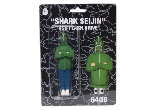 BAPE A Bathing Ape Shark Seijin 64 GB USB Flash Drive Green