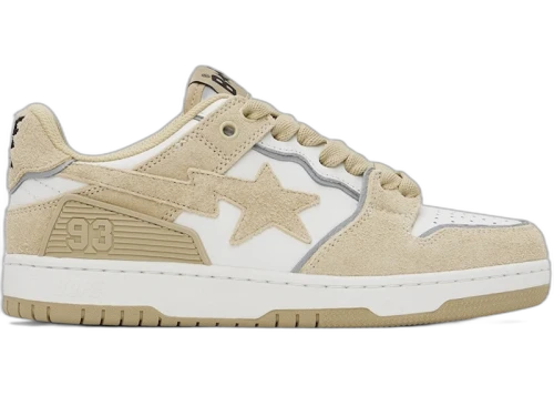 A Bathing Ape Bape SK8 Sta Beige Suede