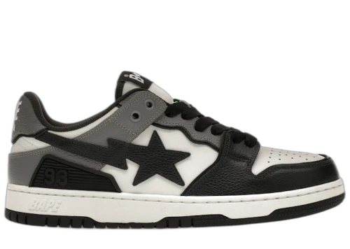 BAPE A Bathing Ape Sk8 Sta #5 Black White Grey