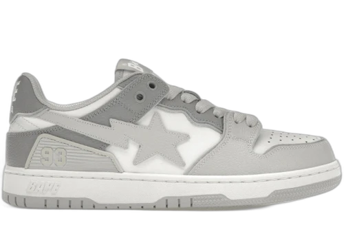 BAPE A Bathing Ape Sk8 Sta #5 White Grey