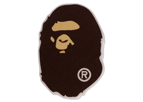 BAPE Ape Head Small Rug Brown