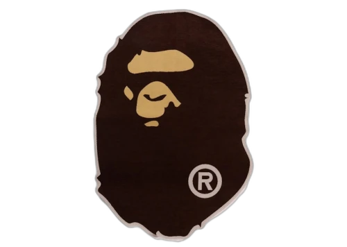 BAPE Ape Head Large Rug Brown
