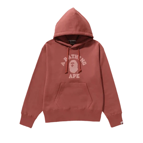 BAPE College Pullover Hoodie 'Pink'